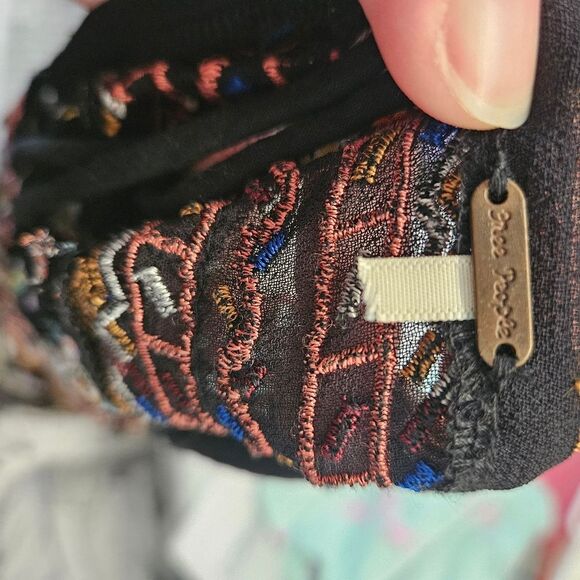 NWOT Free People Dance Magic Tunic Dress in black Size M chiffon embroidered - Picture 13 of 14